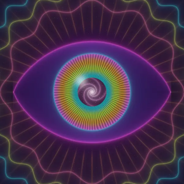 Cosmic Eye — AI-assisted psychedelic artwork by Dacwoo