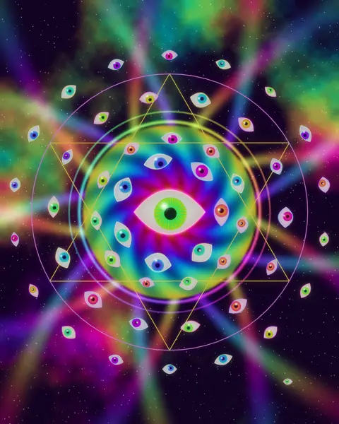 Lantern Of Many Eyes — AI-assisted psychedelic artwork by Dacwoo
