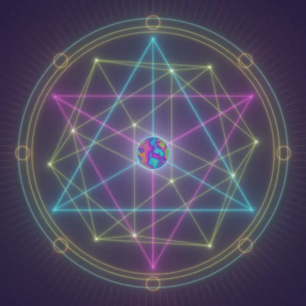 Merkaba Star Core — AI-assisted psychedelic artwork by Dacwoo