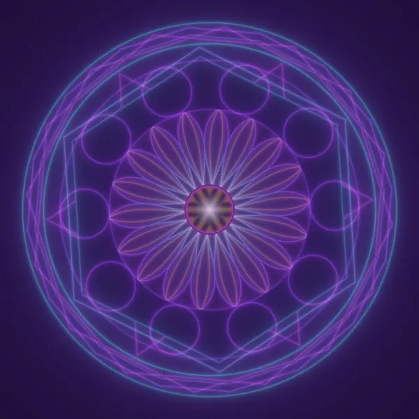 Star Polygon Mandala — AI-assisted psychedelic artwork by Dacwoo