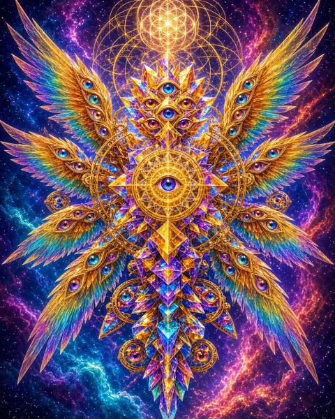 Wheel Eyed Guardian — AI-assisted psychedelic artwork by Dacwoo